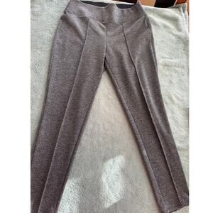Nine West Pull-On Knit Ankle Pants Gray Large